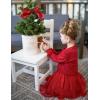 Arshiner Toddler Long Sleeve Dress Patchwork Tulle Tutu Girls Birthday Party Dresses Fall Clothes Size 2-6(Maroon – Glitter Tulle)