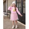 Arshiner Toddler Long Sleeve Dress Patchwork Tulle Tutu Girls Birthday Party Dresses Fall Clothes Size 2-6(Pastel Pink – Daisy Tulle)