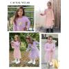Arshiner Toddler Long Sleeve Dress Patchwork Tulle Tutu Girls Birthday Party Dresses Fall Clothes Size 2-6(Pastel Pink – Daisy Tulle)