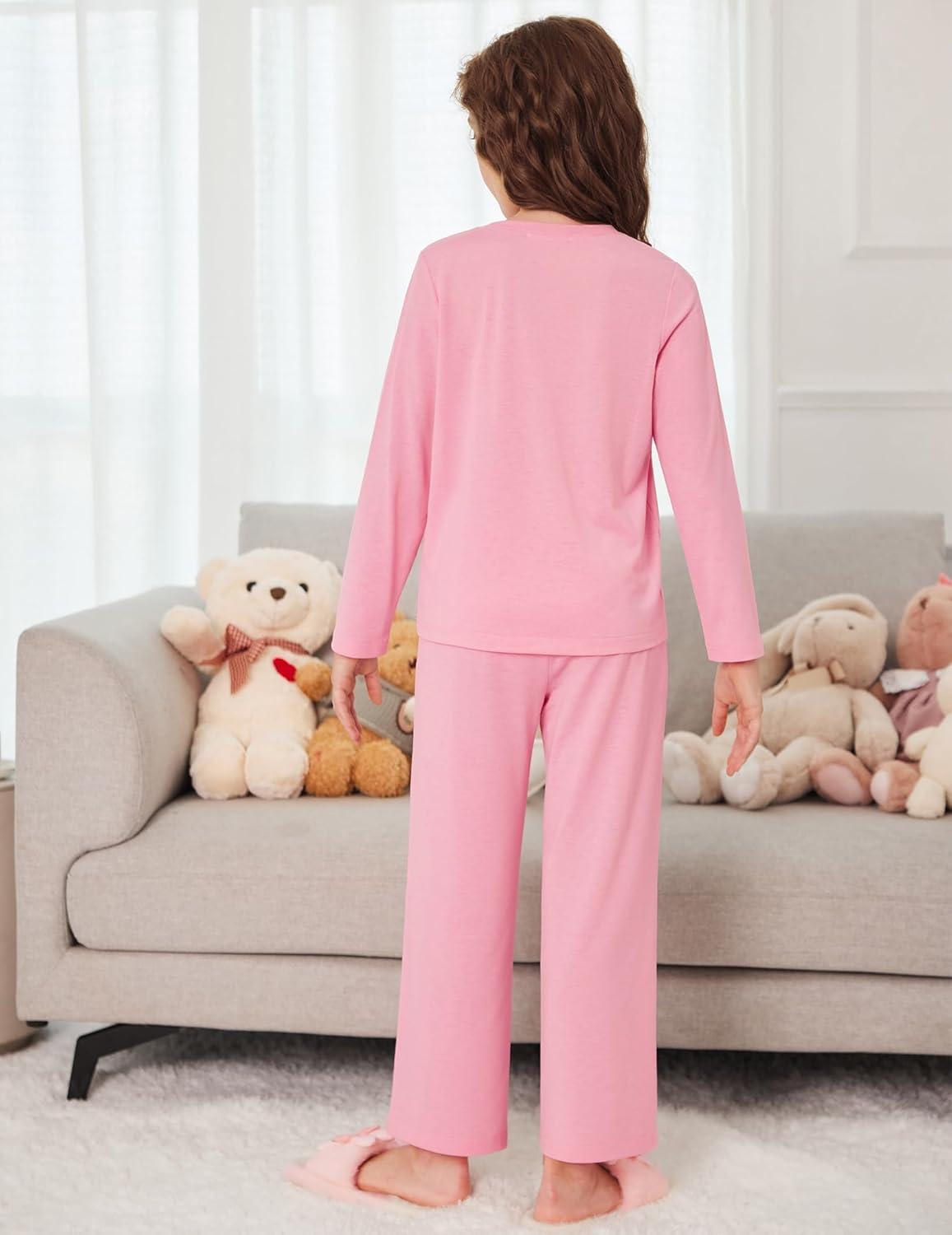 image:imageArshiner Pajamas Set for Girls Long Sleeve amp Pants Pjs Soft Cute Print Lounge SetsPink