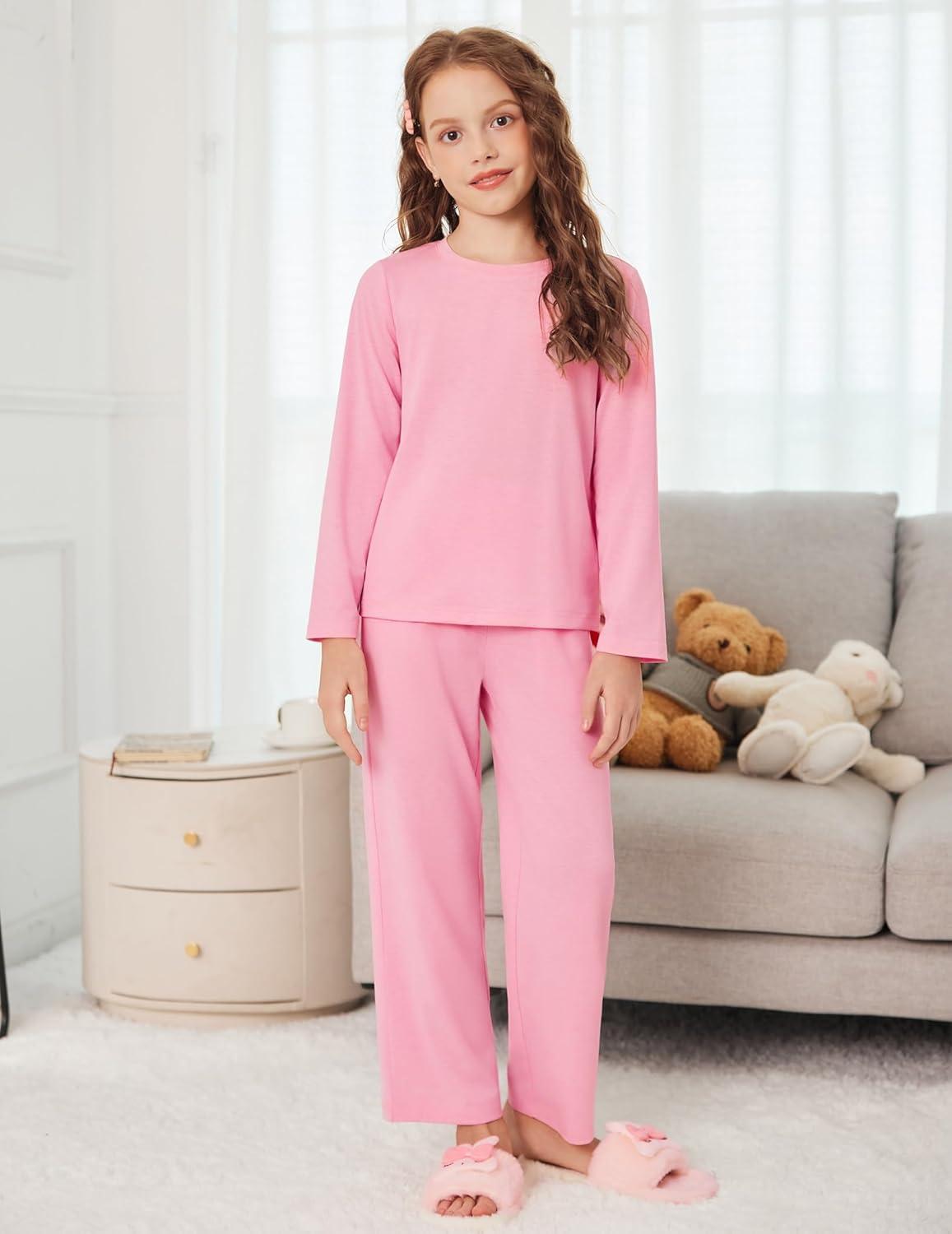 image:imageArshiner Pajamas Set for Girls Long Sleeve amp Pants Pjs Soft Cute Print Lounge SetsPink
