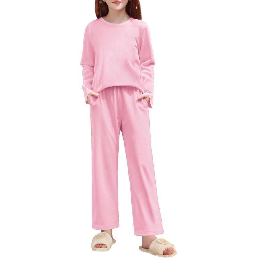 image:imageArshiner Pajamas Set for Girls Long Sleeve amp Pants Pjs Soft Cute Print Lounge SetsPink