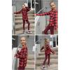 Arshiner Girls Long Sleeve T Shirts Round Neck Curve Hem Side Slit Basic Casual Loose Tunic Soft Tops(Red Black Plaid)