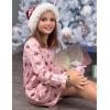 Arshiner Girls Nightgowns Long Sleeve Print Pajamas Nightdress for Kids Soft Sleep Wear Nighties(Pink Christmas)