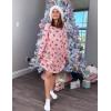 Arshiner Girls Nightgowns Long Sleeve Print Pajamas Nightdress for Kids Soft Sleep Wear Nighties(Pink Christmas)