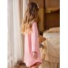 Arshiner Girls Nightgowns Long Sleeve Print Pajamas Nightdress for Kids Soft Sleep Wear Nighties(Watermelon Red/Potted Cat)