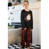 Arshiner Pajamas Set for Girls Long Sleeve & Pants Pjs Soft Cute Print Lounge Sets(Halloween Plaid)