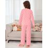 Arshiner Pajamas Set for Girls Long Sleeve & Pants Pjs Soft Cute Print Lounge Sets(Heart Pink)