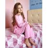 Arshiner Pajamas Set for Girls Long Sleeve & Pants Pjs Soft Cute Print Lounge Sets(Pink)