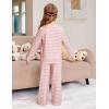 Arshiner Pajamas Set for Girls Long Sleeve & Pants Pjs Soft Cute Print Lounge Sets(Pink Stripe)