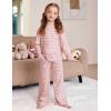 Arshiner Pajamas Set for Girls Long Sleeve & Pants Pjs Soft Cute Print Lounge Sets(Pink Stripe)