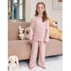 Arshiner Pajamas Set for Girls Long Sleeve & Pants Pjs Soft Cute Print Lounge Sets(Pink Stripe)