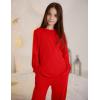 Arshiner Pajamas Set for Girls Long Sleeve & Pants Pjs Soft Cute Print Lounge Sets(Red)