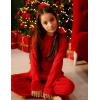 Arshiner Pajamas Set for Girls Long Sleeve & Pants Pjs Soft Cute Print Lounge Sets(Red)