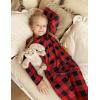 Arshiner Pajamas Set for Girls Long Sleeve & Pants Pjs Soft Cute Print Lounge Sets(Red Plaid)
