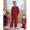 Arshiner Pajamas Set for Girls Long Sleeve & Pants Pjs Soft Cute Print Lounge Sets(Red Plaid)