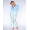 Arshiner Pajamas Set for Girls Long Sleeve & Pants Pjs Soft Cute Print Lounge Sets(Teddy Blue)