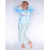 Arshiner Pajamas Set for Girls Long Sleeve & Pants Pjs Soft Cute Print Lounge Sets(Teddy Blue)