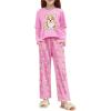 Arshiner Pajamas Set for Girls Long Sleeve & Pants Pjs Soft Cute Print Lounge Sets(Flower Dog)
