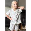 Arshiner Girls Pajamas Sets Short Sleeve Kids Pjs Button Down Sleepwear for 4-13Y(Flower Print)