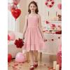 Arshiner Girls Summer Dress Tween Spaghetti Strap Smocked Casual Beach Sundress with Pockets 6-14Y(Light Pink)