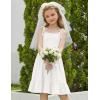 Arshiner Girls Summer Dress Tween Spaghetti Strap Smocked Casual Beach Sundress with Pockets 6-14Y(White)