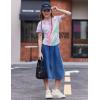 Arshiner Girls Shirts Side Ruched Short Sleeve Crewneck Fitted Tops Casual Summer Soft Tee Clothes 5-12 Years(Tie Dye)