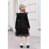 Arshiner Toddler Dress Baby Girls Tutu Tiered Formal Party Sequin Tulle Dresses Fall Winter Clothes for 1-6 Years(Black)