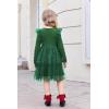 Arshiner Toddler Dress Baby Girls Tutu Tiered Formal Party Sequin Tulle Dresses Fall Winter Clothes for 1-6 Years(Dark Green)