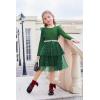 Arshiner Toddler Dress Baby Girls Tutu Tiered Formal Party Sequin Tulle Dresses Fall Winter Clothes for 1-6 Years(Dark Green)