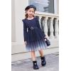 Arshiner Toddler Dress Baby Girls Tutu Tiered Formal Party Sequin Tulle Dresses Fall Winter Clothes for 1-6 Years(Navy Gradient)