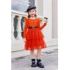 Arshiner Toddler Dress Baby Girls Tutu Tiered Formal Party Sequin Tulle Dresses Fall Winter Clothes for 1-6 Years(Orange)