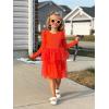 Arshiner Toddler Dress Baby Girls Tutu Tiered Formal Party Sequin Tulle Dresses Fall Winter Clothes for 1-6 Years(Orange)