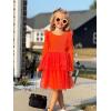 Arshiner Toddler Dress Baby Girls Tutu Tiered Formal Party Sequin Tulle Dresses Fall Winter Clothes for 1-6 Years(Orange)
