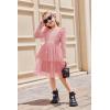 Arshiner Toddler Dress Baby Girls Tutu Tiered Formal Party Sequin Tulle Dresses Fall Winter Clothes for 1-6 Years(Pink)