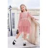 Arshiner Toddler Dress Baby Girls Tutu Tiered Formal Party Sequin Tulle Dresses Fall Winter Clothes for 1-6 Years(Pink)