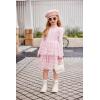 Arshiner Toddler Dress Baby Girls Tutu Tiered Formal Party Sequin Tulle Dresses Fall Winter Clothes for 1-6 Years(Pink Daisy)