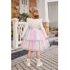 Arshiner Toddler Dress Baby Girls Tutu Tiered Formal Party Sequin Tulle Dresses Fall Winter Clothes for 1-6 Years(Rainbow)