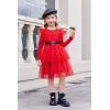 Arshiner Toddler Dress Baby Girls Tutu Tiered Formal Party Sequin Tulle Dresses Fall Winter Clothes for 1-6 Years(Red)