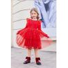 Arshiner Toddler Dress Baby Girls Tutu Tiered Formal Party Sequin Tulle Dresses Fall Winter Clothes for 1-6 Years(Red)