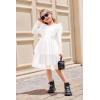 Arshiner Toddler Dress Baby Girls Tutu Tiered Formal Party Sequin Tulle Dresses Fall Winter Clothes for 1-6 Years(White)