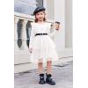 Arshiner Toddler Dress Baby Girls Tutu Tiered Formal Party Sequin Tulle Dresses Fall Winter Clothes for 1-6 Years(White)