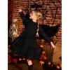 Arshiner Toddler Tutu Dress Girls Puff Long Sleeve Fall Winter Formal Party Tulle Dresses 3-8Y(Black)