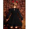 Arshiner Toddler Tutu Dress Girls Puff Long Sleeve Fall Winter Formal Party Tulle Dresses 3-8Y(Black)