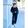 Arshiner Girls 2 Piece Outfits Sweatsuits Zip Up Hoodie Sweatshirt and Sweatpant Athletic Tracksuit Jogger Set(Black)