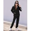Arshiner Girls 2 Piece Outfits Sweatsuits Zip Up Hoodie Sweatshirt and Sweatpant Athletic Tracksuit Jogger Set(Black)