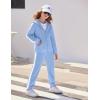 Arshiner Girls 2 Piece Outfits Sweatsuits Zip Up Hoodie Sweatshirt and Sweatpant Athletic Tracksuit Jogger Set(Blue)