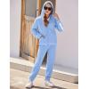 Arshiner Girls 2 Piece Outfits Sweatsuits Zip Up Hoodie Sweatshirt and Sweatpant Athletic Tracksuit Jogger Set(Blue)
