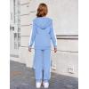 Arshiner Girls 2 Piece Outfits Sweatsuits Zip Up Hoodie Sweatshirt and Sweatpant Athletic Tracksuit Jogger Set(Blue)