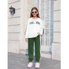 Arshiner Girls 2 Piece Outfits Sweatsuits Zip Up Hoodie Sweatshirt and Sweatpant Athletic Tracksuit Jogger Set(Green Letter Print)